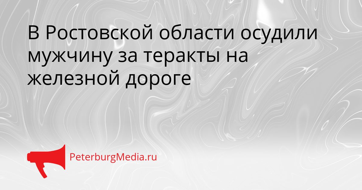 В Ростовской области осудили мужчину за теракты на железной дороге