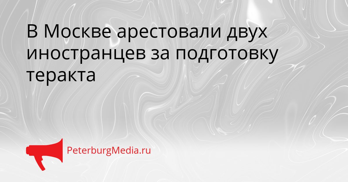 В Москве арестовали двух иностранцев за подготовку теракта