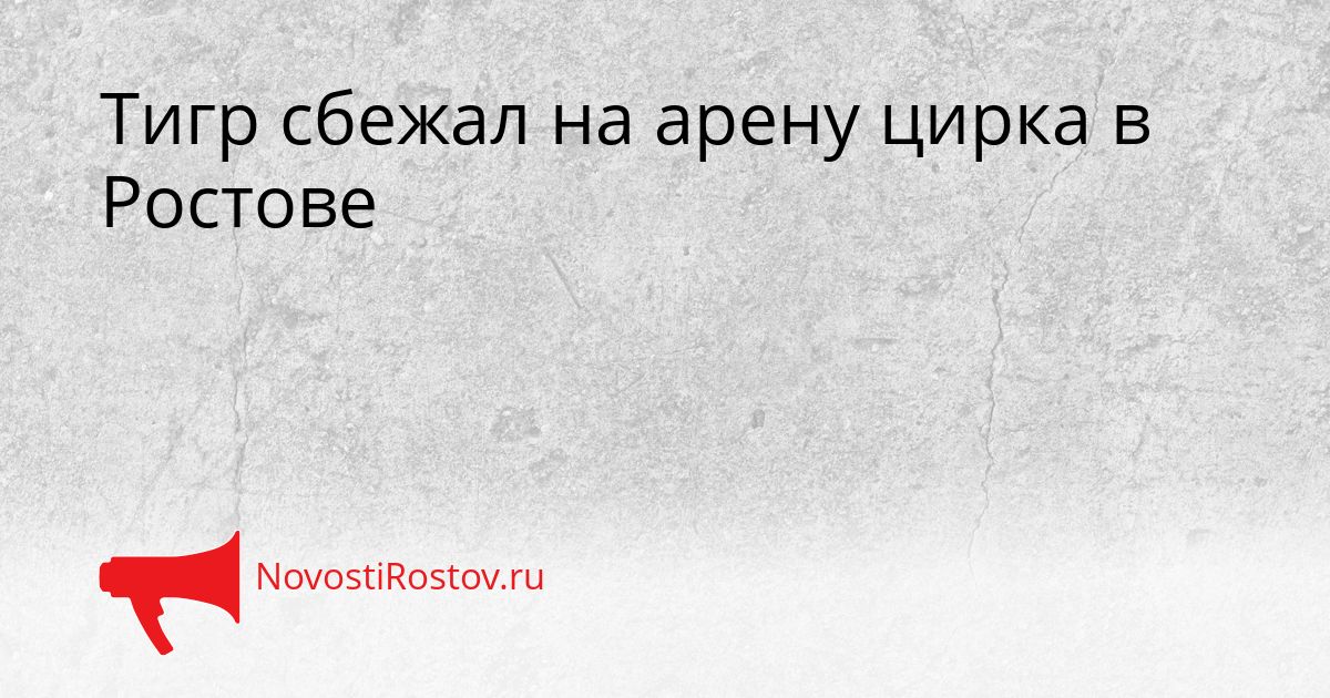 Тигр сбежал на арену цирка в Ростове Сгенерировано