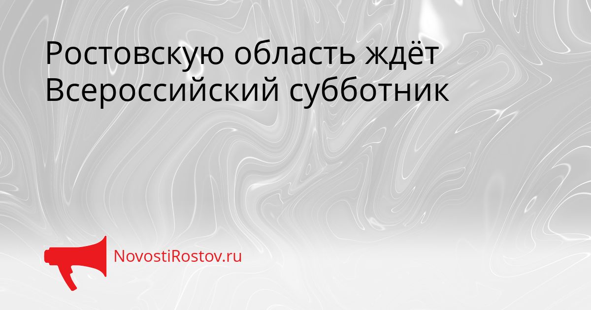 Ростовскую область ждёт Всероссийский субботник Сгенерировано