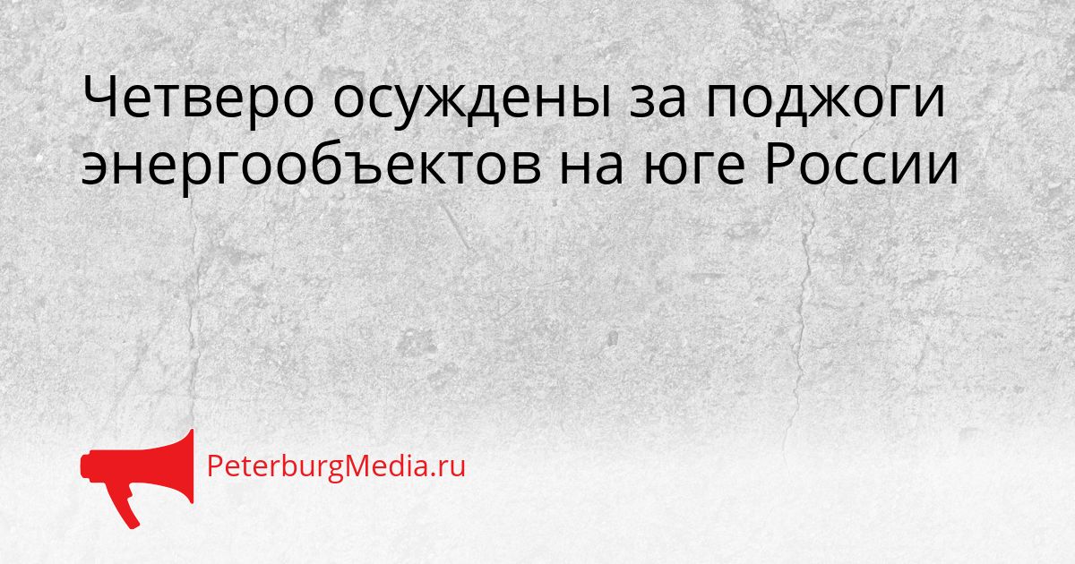 Четверо осуждены за поджоги энергообъектов на юге России