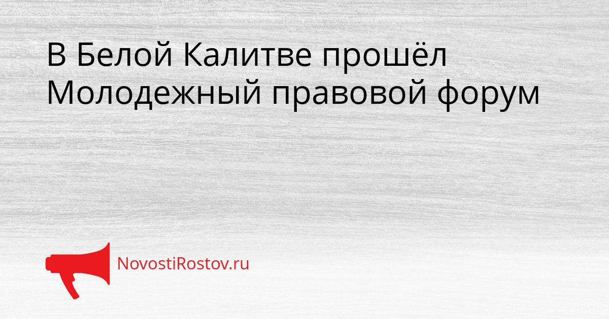 В Белой Калитве прошёл Молодежный правовой форум Сгенерировано