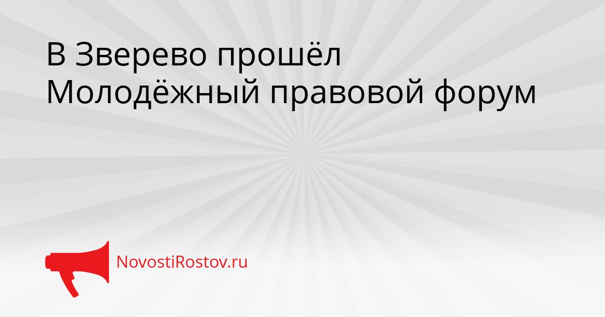 В Зверево прошёл Молодёжный правовой форум Сгенерировано