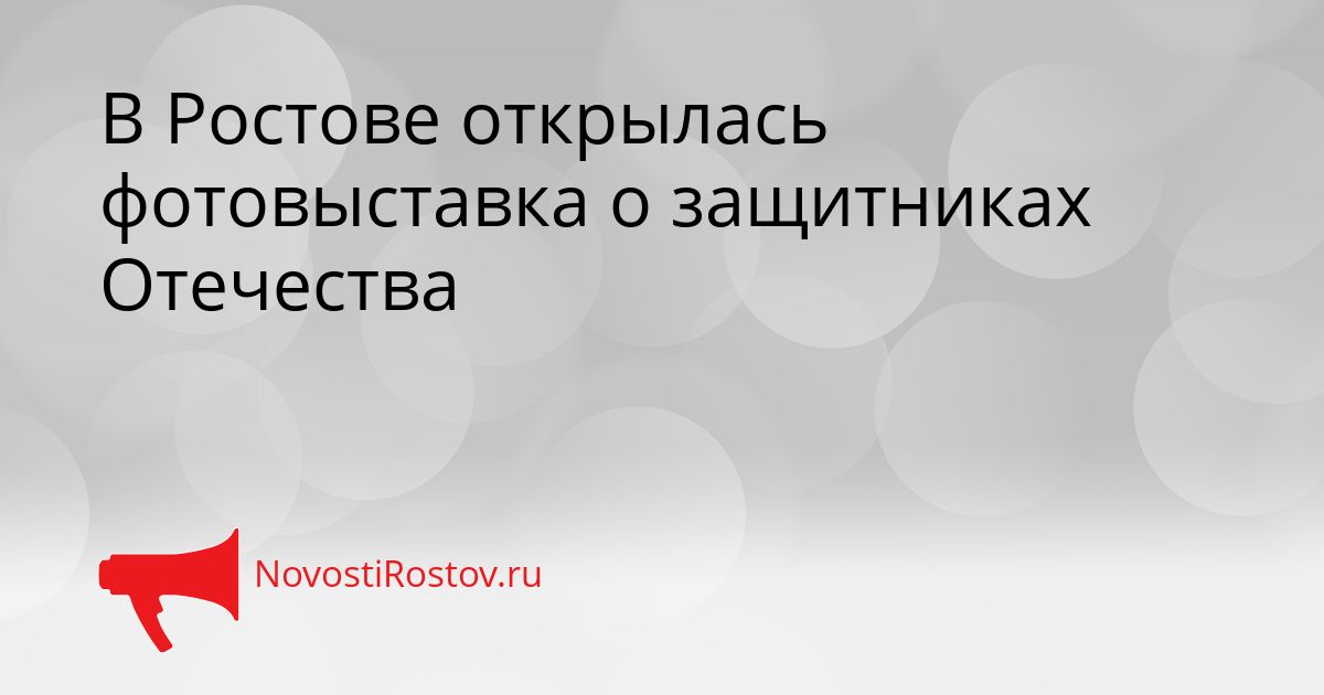 В Ростове открылась фотовыставка о защитниках Отечества Сгенерировано