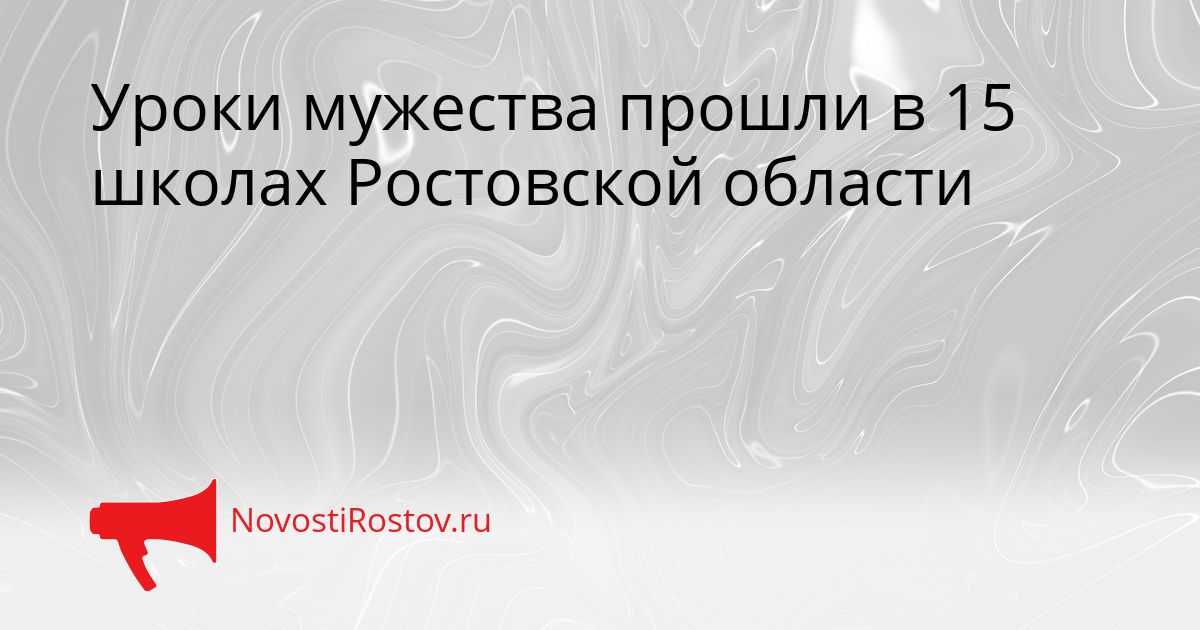 Уроки мужества прошли в 15 школах Ростовской области Сгенерировано