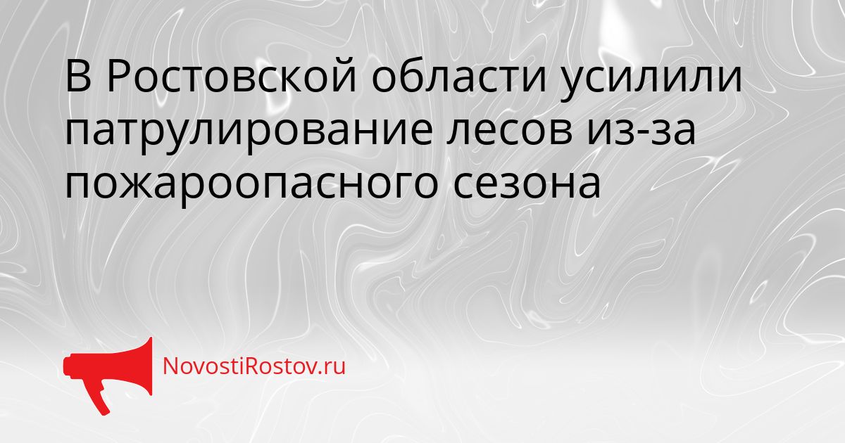 В Ростовской области усилили патрулирование лесов из-за пожароопасного сезона Сгенерировано