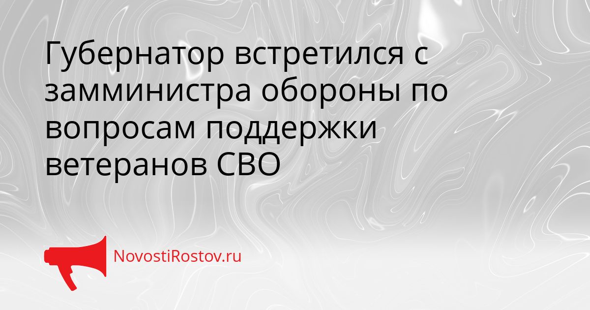 Губернатор встретился с замминистра обороны по вопросам поддержки ветеранов СВО