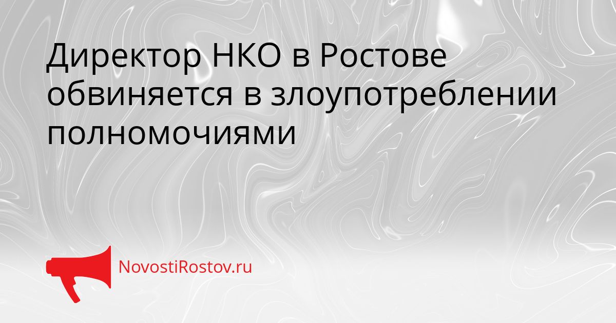 Директор НКО в Ростове обвиняется в злоупотреблении полномочиями Сгенерировано