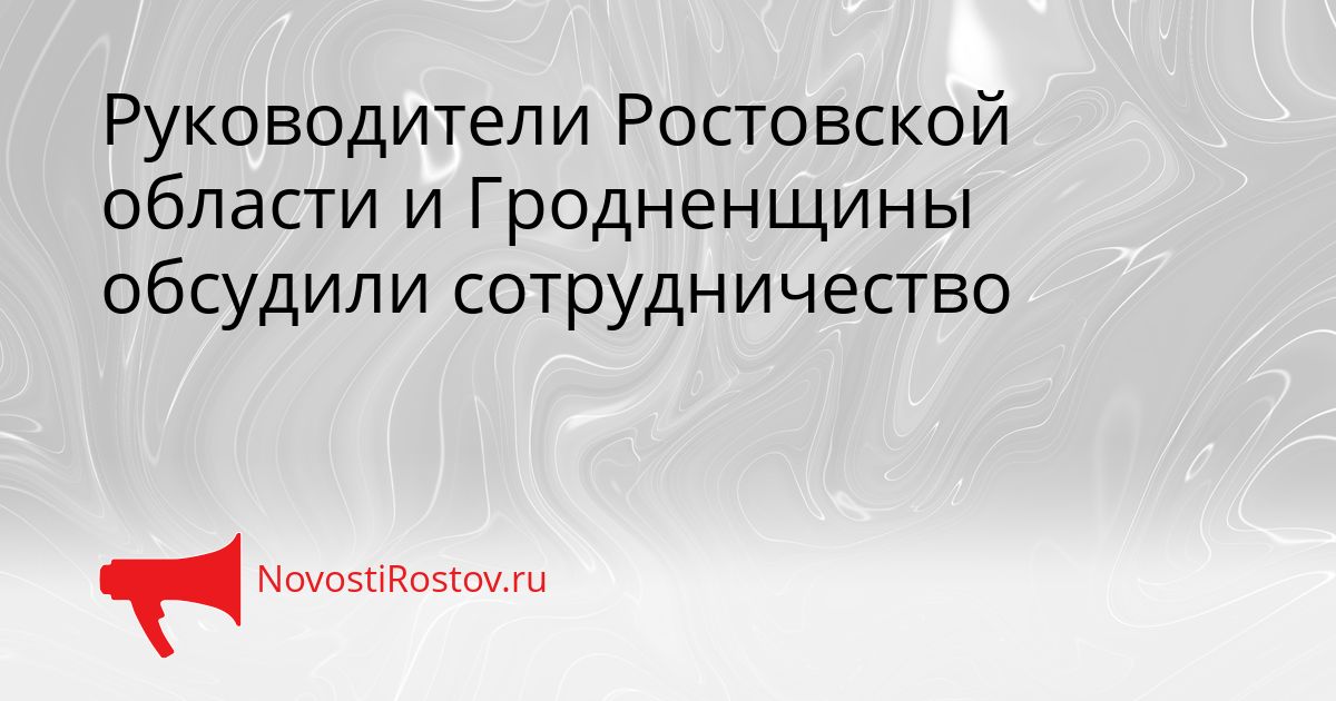 Руководители Ростовской области и Гродненщины обсудили сотрудничество