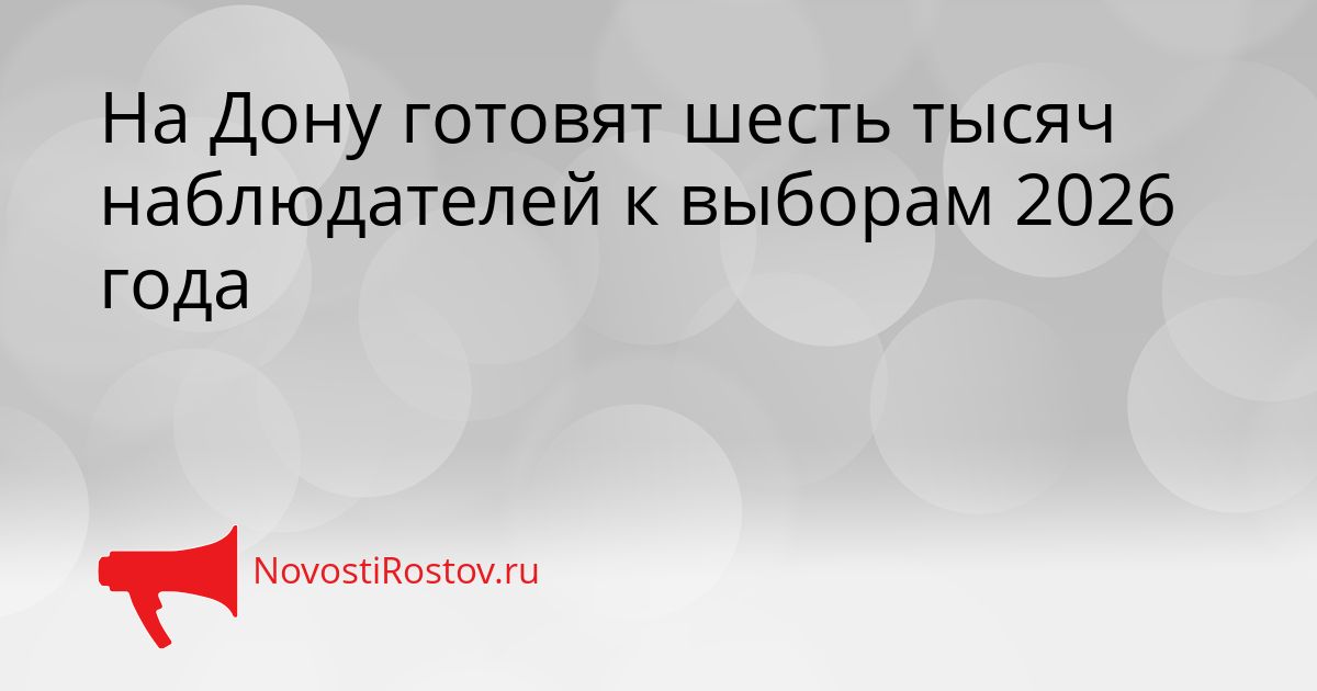 На Дону готовят шесть тысяч наблюдателей к выборам 2026 года Сгенерировано
