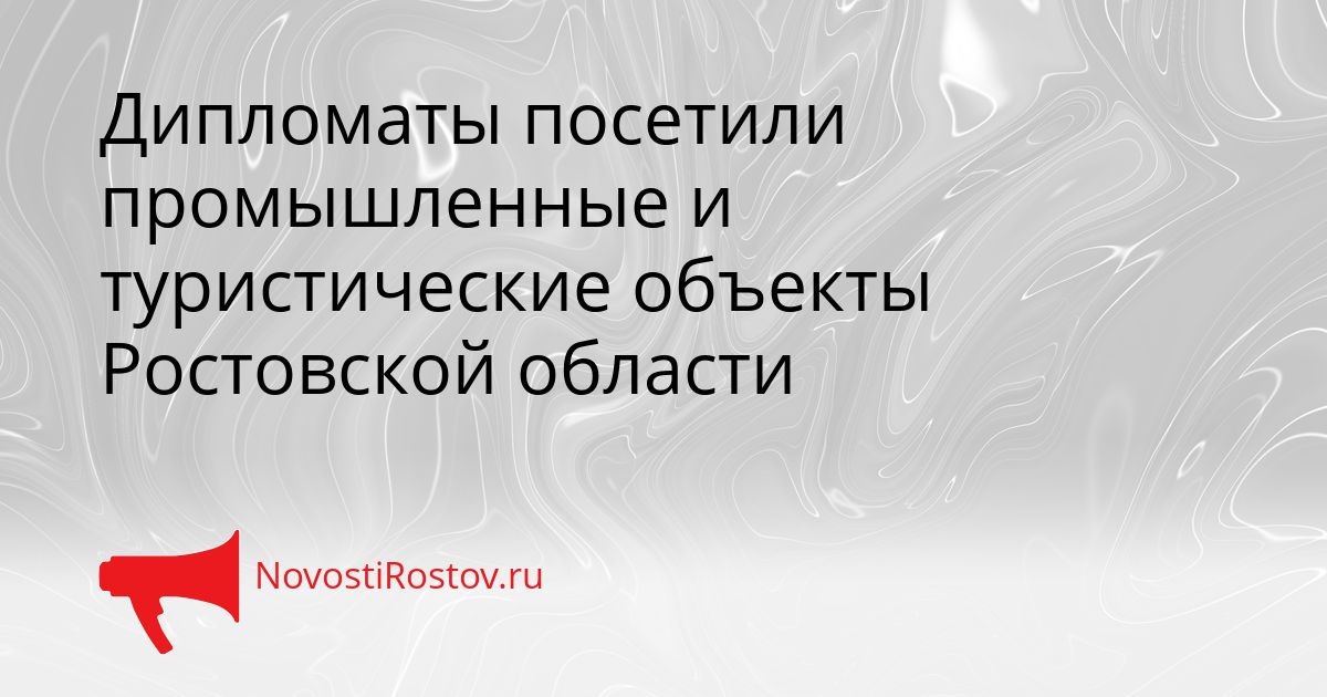 Дипломаты посетили промышленные и туристические объекты Ростовской области Сгенерировано