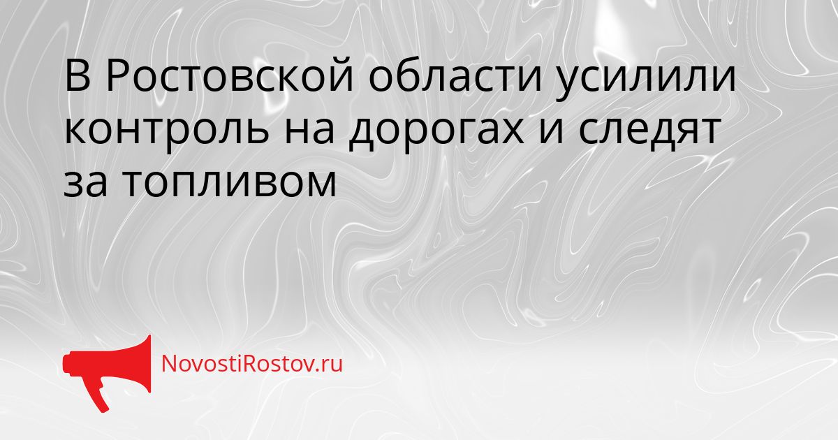 В Ростовской области усилили контроль на дорогах и следят за топливом