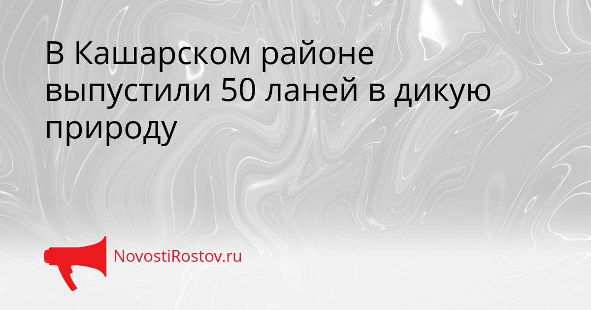 В Кашарском районе выпустили 50 ланей в дикую природу Сгенерировано