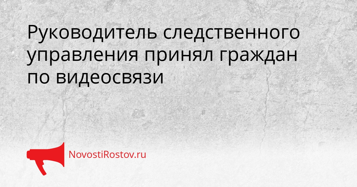 Руководитель следственного управления принял граждан по видеосвязи Сгенерировано