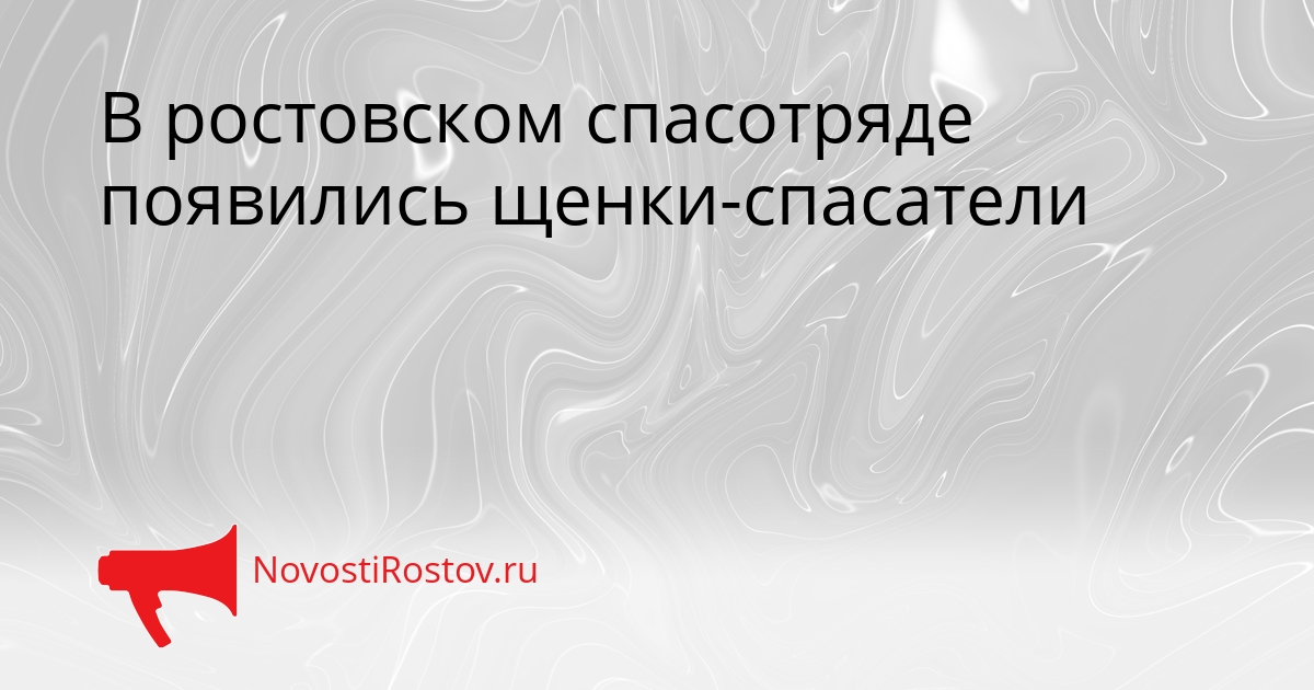 В ростовском спасотряде появились щенки-спасатели Сгенерировано