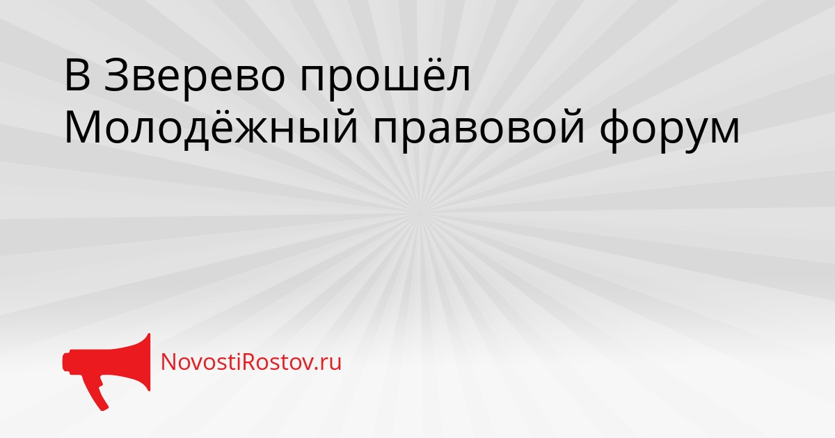 В Зверево прошёл Молодёжный правовой форум Сгенерировано
