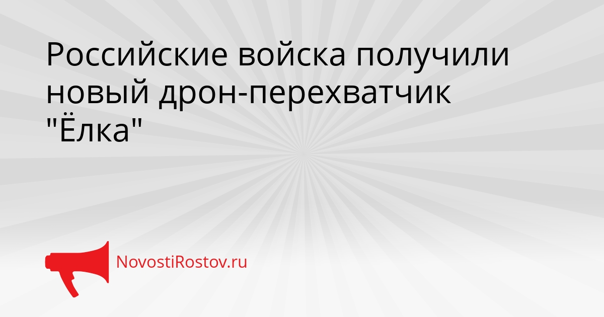 Российские войска получили новый дрон-перехватчик &quotЁлка&quot Сгенерировано